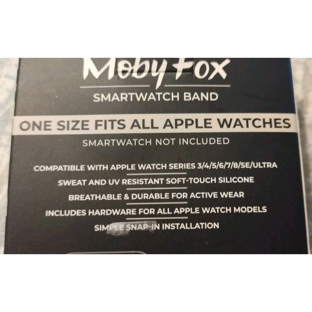 New MobyFox Smartwatch Band One Size Fits All Apple Watch midnight Flora Style